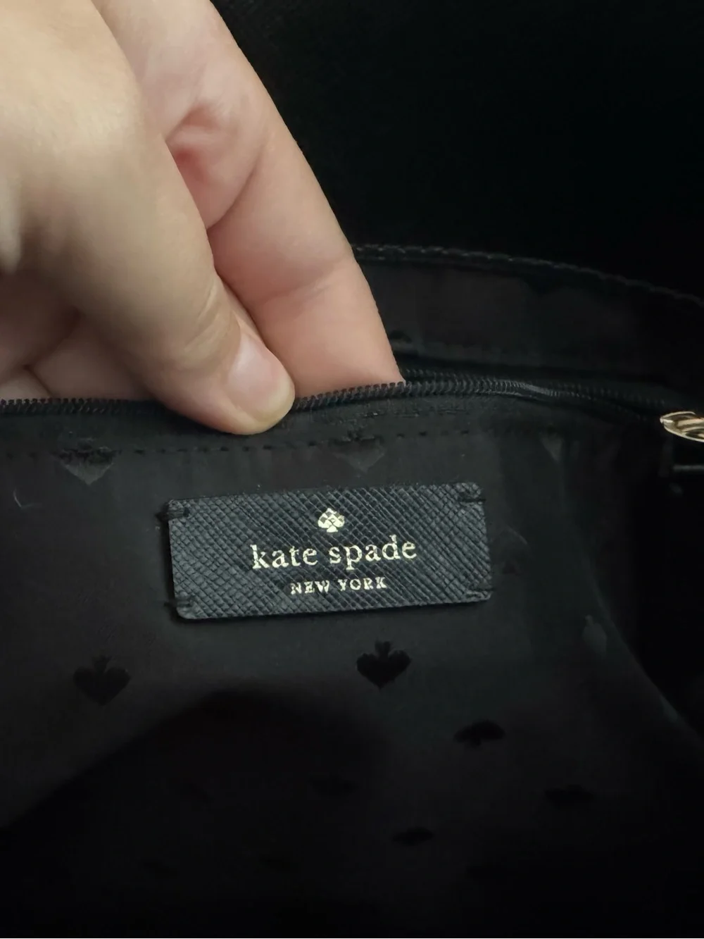 Kate Spade Leather Work Tote with Center Zipper